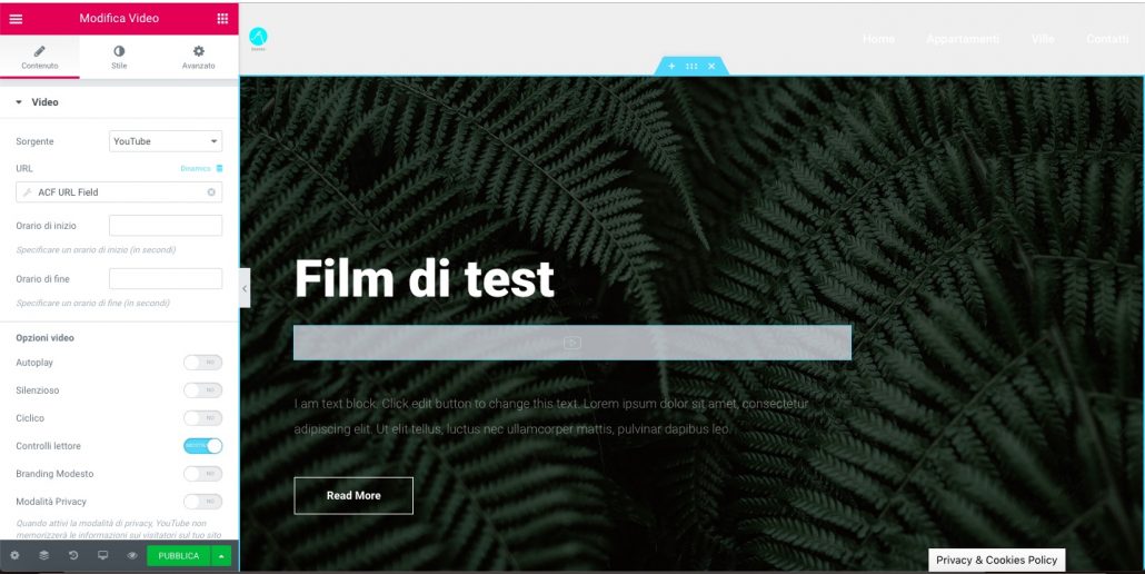 campo video url
